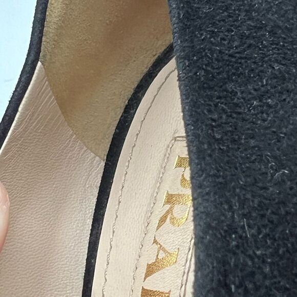 PRADA Women Black Suede Animal Cheetah Leopard Platform Ankle Bootie Sz 36.5 - Picture 9 of 17